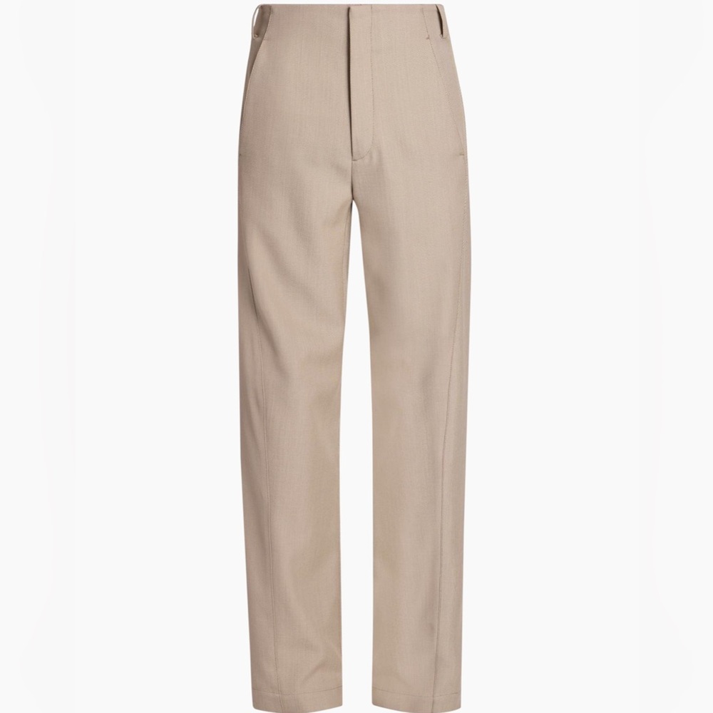 Jacquemus Wool-Blend Flat-Front Pants Beige Men’s 48/US 32